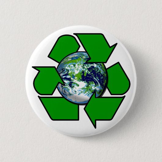 Badge Rond 5 Cm Réutilisez pour la terre de planète (Devant)