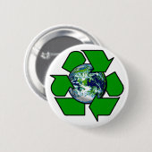 Badge Rond 5 Cm Réutilisez pour la terre de planète (Devant & derrière)