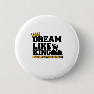 Badge Rond 5 Cm Rêve afro-américain comme roi Mois de l'histoire d