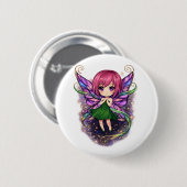 Badge Rond 5 Cm Rêve de fée (Devant & derrière)