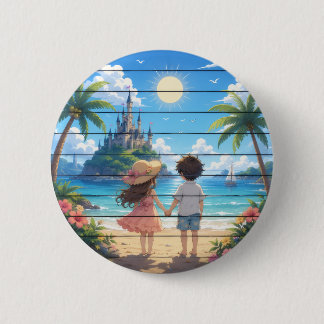 Badge Rond 5 Cm Rêve d'été