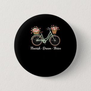 Badge Rond 5 Cm Rêve fleurie Épouser Vélo floral Trump Res subtil