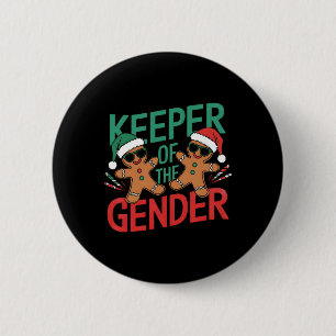 Badge Rond 5 Cm Révélateur de sexe en pain d'épice Gardien du sexe