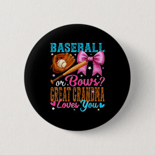 Badge Rond 5 Cm Révélation De Sexe Baseball Ou Rubans Grand-mère T