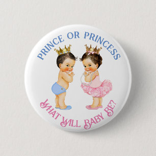 Badge Rond 5 Cm Révélation du sexe du prince ou de la princesse Ro