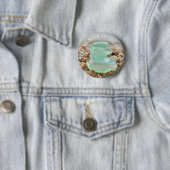 Badge Rond 5 Cm Revenez à Ocean Turquoise Sea Glass Buttons (En situation)