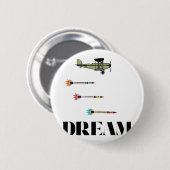 Badge Rond 5 Cm Rêves avec ailes (Devant & derrière)