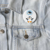 Badge Rond 5 Cm Rêves de pingouin (En situation)