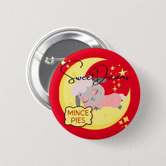 Badge Rond 5 Cm Rêves sucrés et tartes (Devant & derrière)