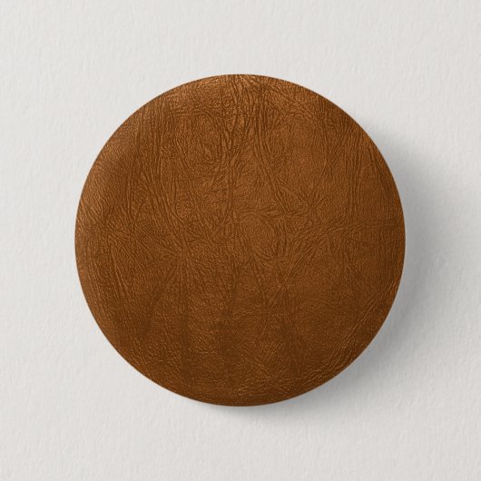 Badge Rond 5 Cm Revêtement Brown en cuir de vache (Devant)