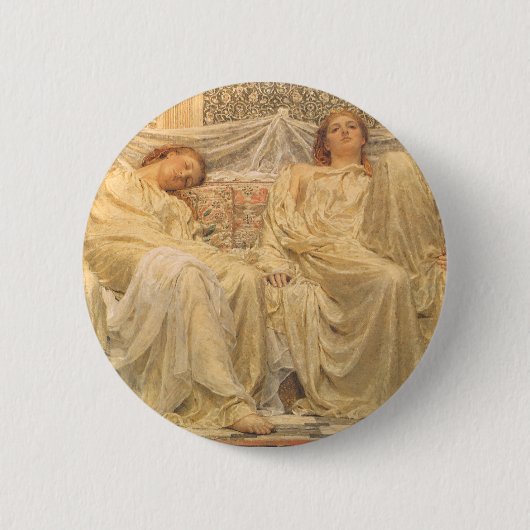 Badge Rond 5 Cm Rêveurs par Albert Joseph Moore, Art victorien (Devant)