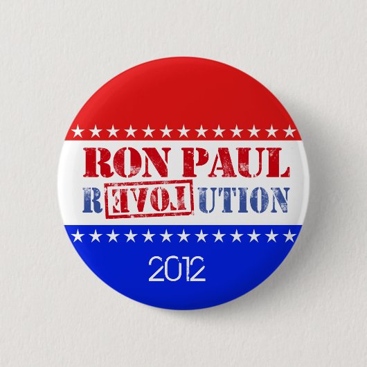 Badge Rond 5 Cm Révolution 2012 de Ron Paul (Devant)