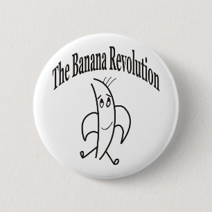 BADGE ROND 5 CM RÉVOLUTION DE BANANE