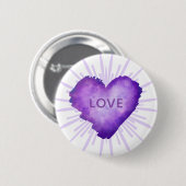 Badge Rond 5 Cm Révolution violette avec AMOUR (Devant & derrière)