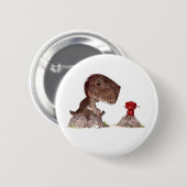 Badge Rond 5 Cm rex_red-button (Devant & derrière)