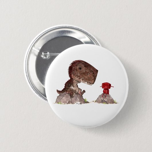 Badge Rond 5 Cm rex_red-button (Devant & derrière)