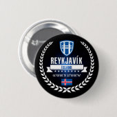 Badge Rond 5 Cm Reykjavík (Devant & derrière)