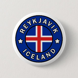 Badge Rond 5 Cm Reykjavik Islande