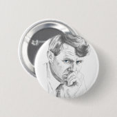 Badge Rond 5 Cm RFK : Bouton Robert Kennedy Pin (Devant & derrière)