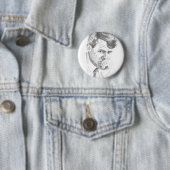 Badge Rond 5 Cm RFK : Bouton Robert Kennedy Pin (En situation)