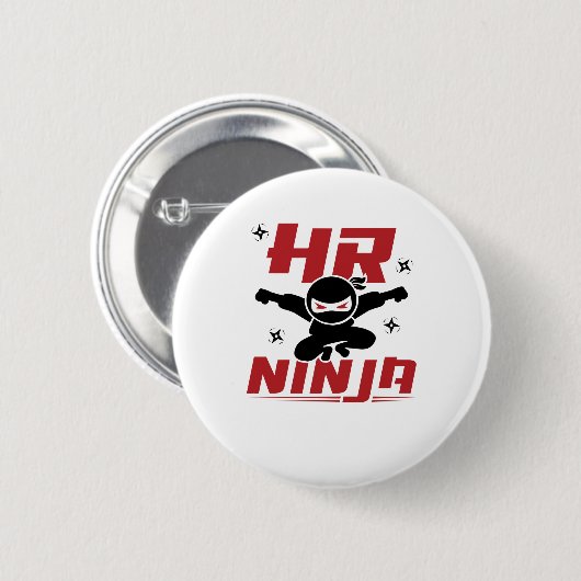 Badge Rond 5 Cm RH Ninja Ressources humaines (Devant & derrière)