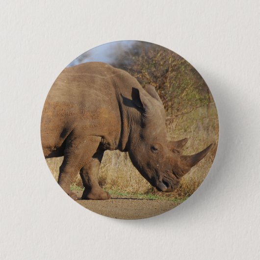 Badge Rond 5 Cm Rhino (Devant)
