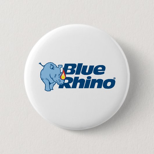 Badge Rond 5 Cm Rhino bleu (Devant)