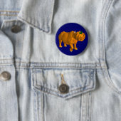 Badge Rond 5 Cm Rhinoceros (En situation)