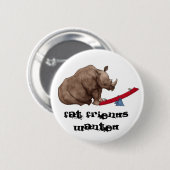 Badge Rond 5 Cm Rhinocéros de bascule (Devant & derrière)
