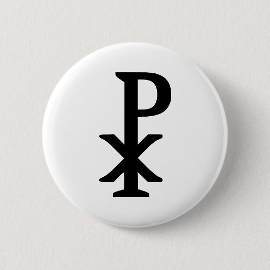 Badge Rond 5 Cm Rho de Chi - Jésus (Devant)