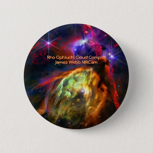 Badge Rond 5 Cm Rho Ophiuchi Cloud Complex - James Webb NIRCam (Devant)