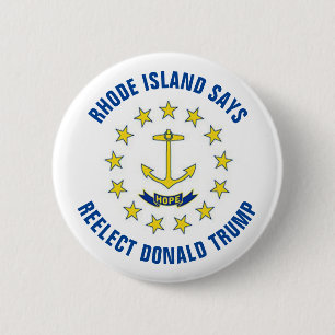 Badge Rond 5 Cm Rhode Island dit réélire Donald Trump