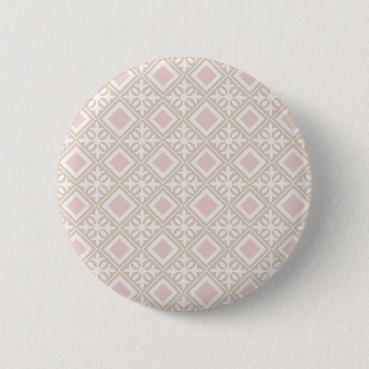 Badge Rond 5 Cm Rhombus rose (Devant)