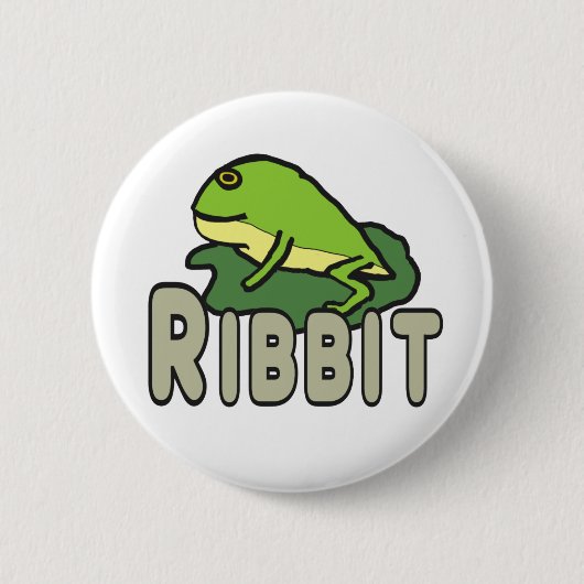 Badge Rond 5 Cm Ribbit de grenouille amusant (Devant)
