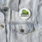 Badge Rond 5 Cm Ribbit de grenouille amusant (En situation)