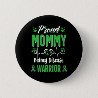 Badge Rond 5 Cm Ribbon Gree de sensibilisation aux maladies du rei