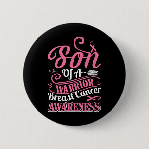 Badge Rond 5 Cm Ribbon Le Fils De Sensibilisation Au Cancer Du Sei