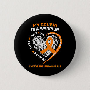 Badge Rond 5 Cm Ribbon Ms Warrior Cousin Multiple Sclerosis Award