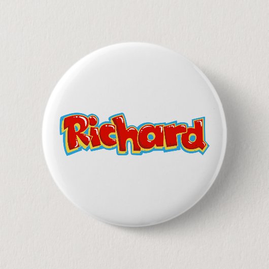 Badge Rond 5 Cm Richard graffiti (Devant)