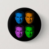 Badge Rond 5 Cm Richard Nixon en couleur vive (Devant)