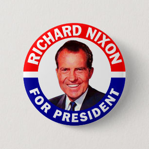 Badge Rond 5 Cm Richard Nixon, Président