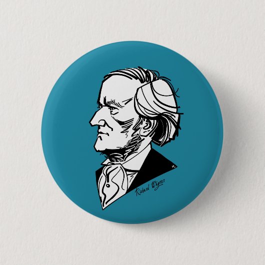 Badge Rond 5 Cm Richard Wagner (Devant)