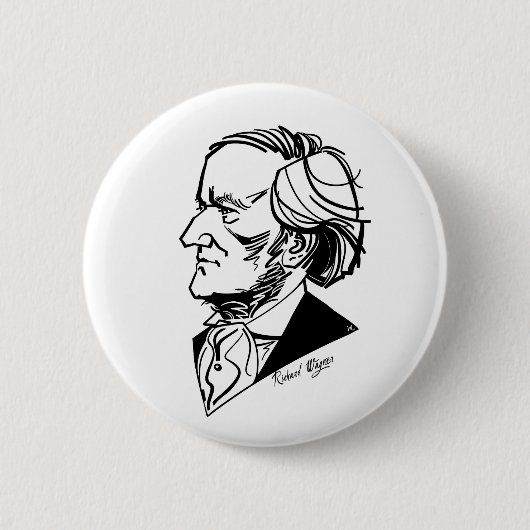 Badge Rond 5 Cm Richard Wagner (Devant)