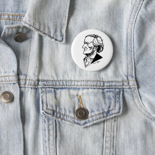 Badge Rond 5 Cm Richard Wagner (En situation)