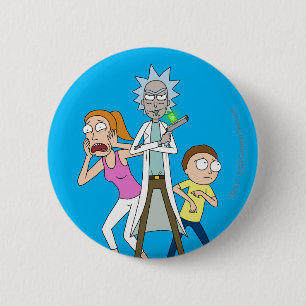 Badge Rond 5 Cm RICK AND MORTY™   Rick, Morty, and Summer
