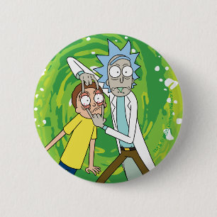 Badge Rond 5 Cm RICK ET MORTY™  Regarde Ça