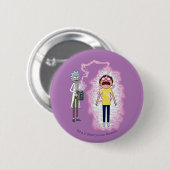 Badge Rond 5 Cm RICK ET MORTY™ | You Live With The Consequences (Devant & derrière)