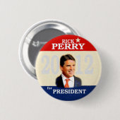 Badge Rond 5 Cm Rick Perry 2012 (Devant & derrière)