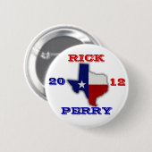 Badge Rond 5 Cm Rick Perry le Texas 2012 (Devant & derrière)