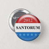 Badge Rond 5 Cm Rick Santorum 2012 (Devant & derrière)